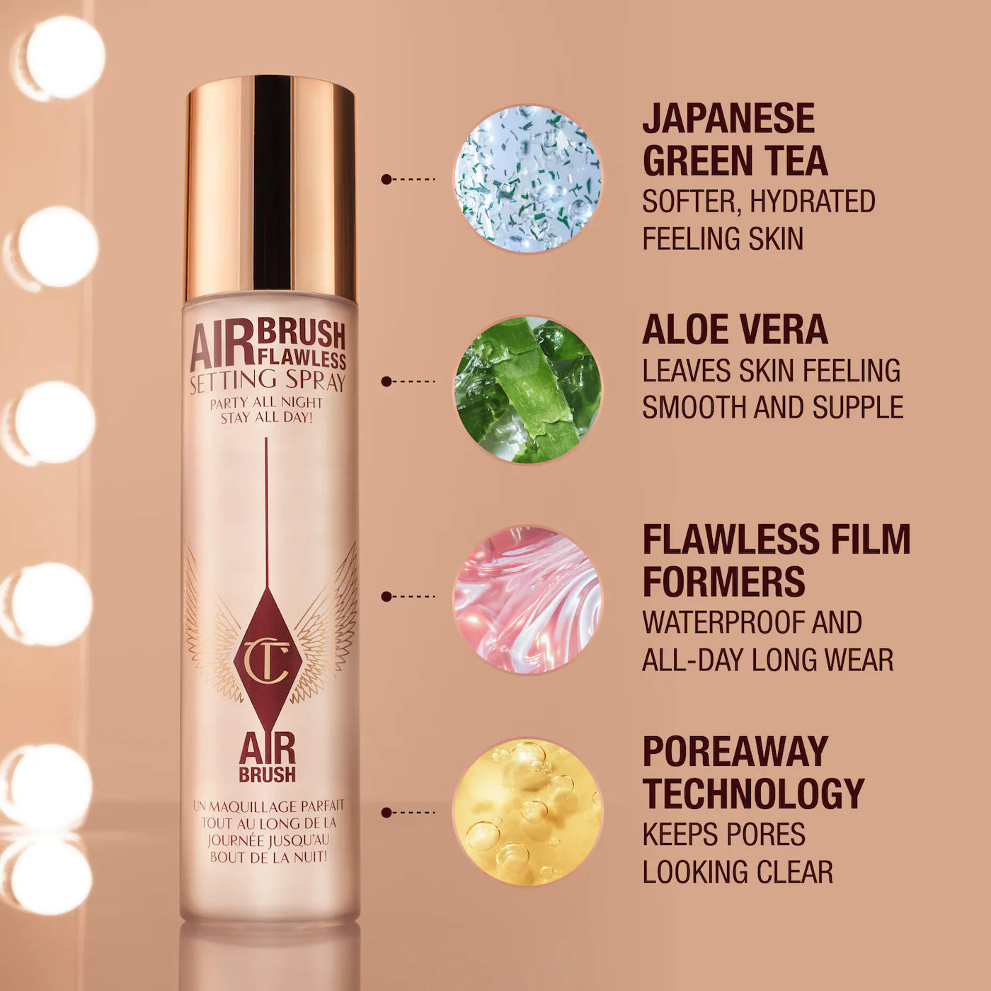 100% Authentic Charlotte Tilbury  Airbrush Flawless Hydrating & Waterproof Setting Spray