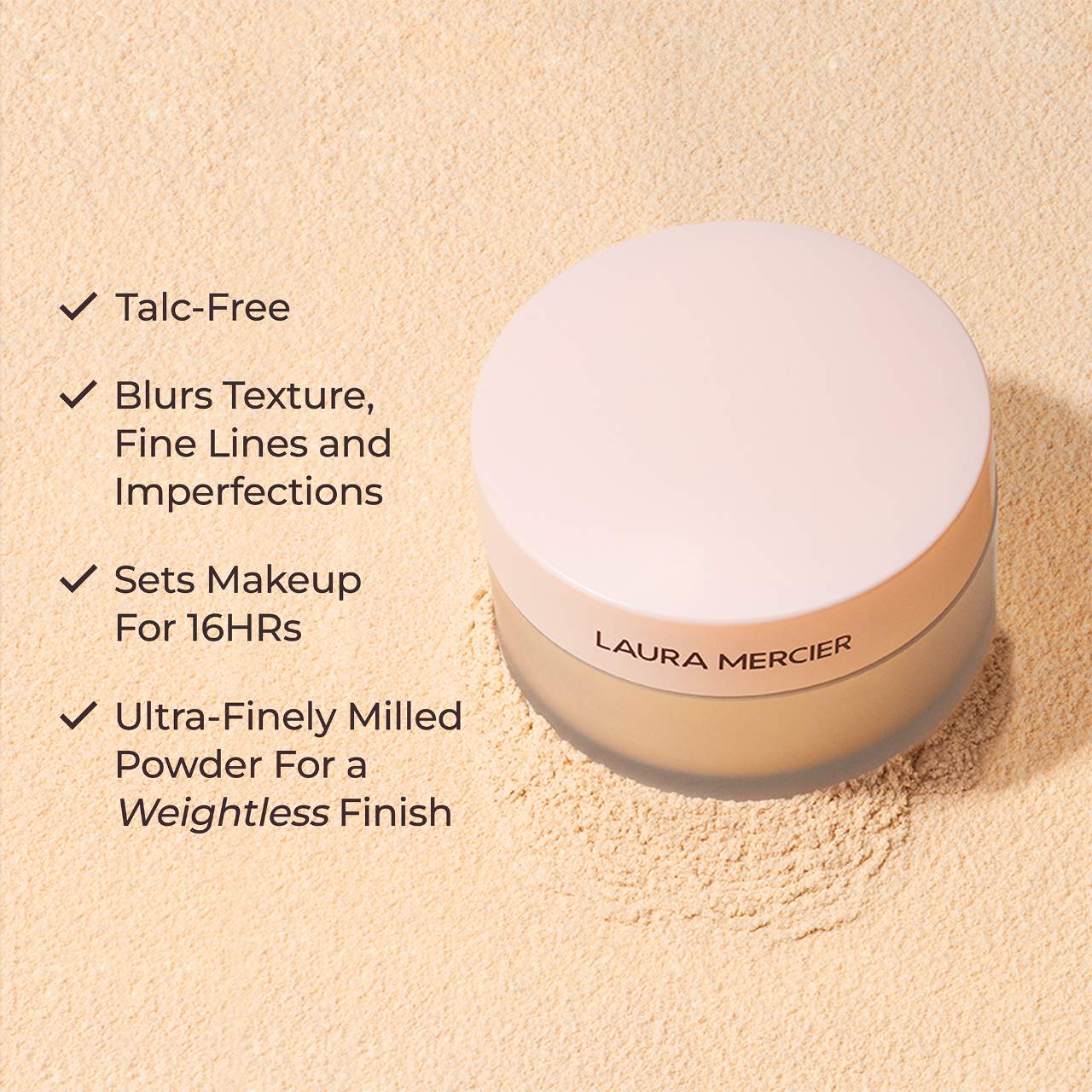 100% Authentic  Laura Mercier  Ultra-Blur Talc-Free Longwearing Translucent Loose Setting Powder